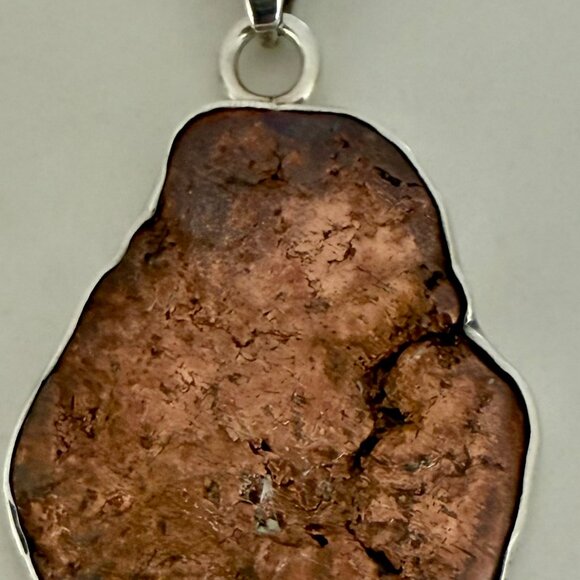 Copper Pendant sterling silver One-of-a-kind By Charles Albert - Picture 2 of 4